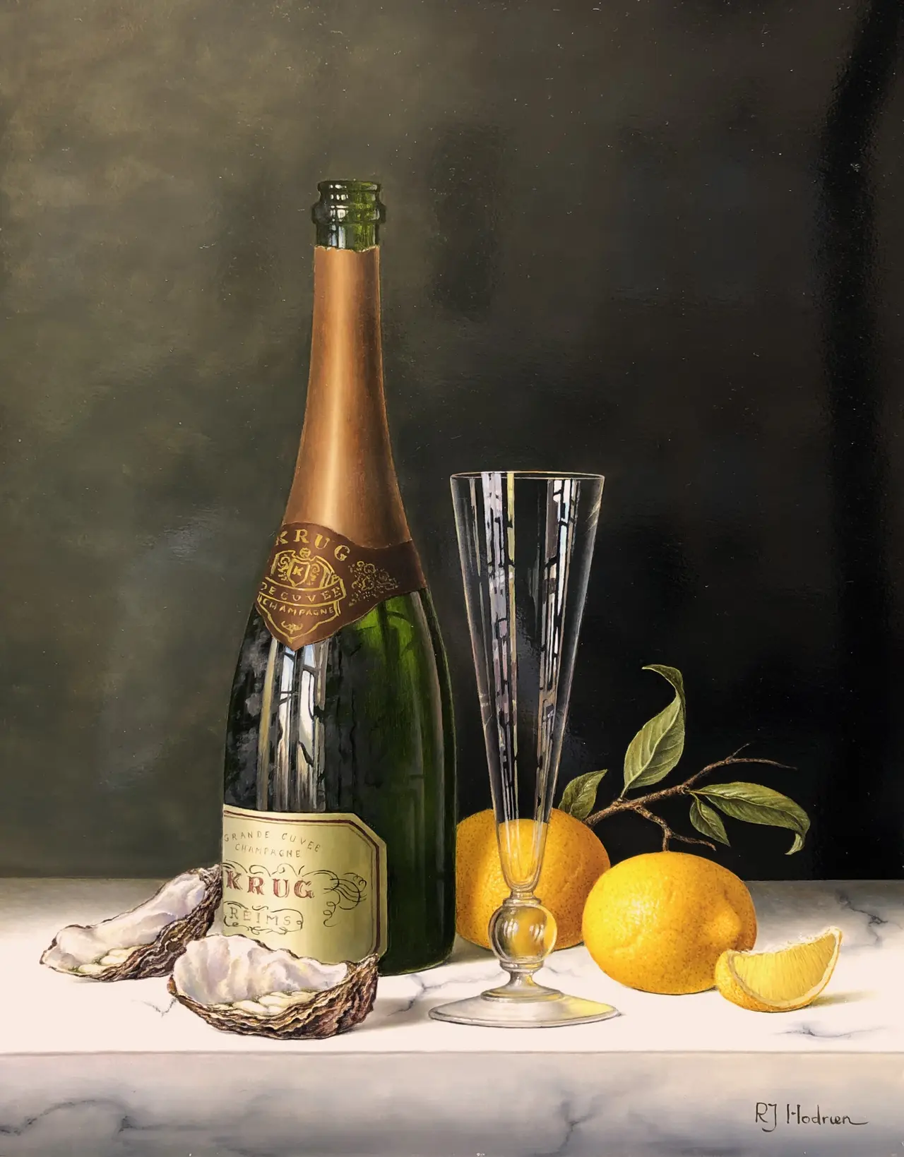 Roy Hodrien - krug with lemons and oysters
